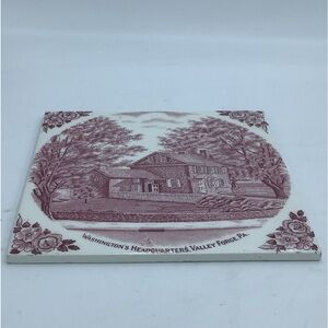 Washington’s Headquarters Valley Forge Trivet by Adam’s Potteries England